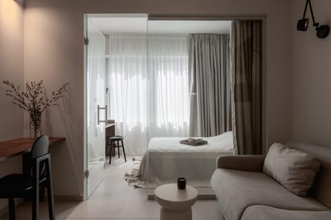 Bed, Living room, Photo of the whole room, Seating area, Bedroom