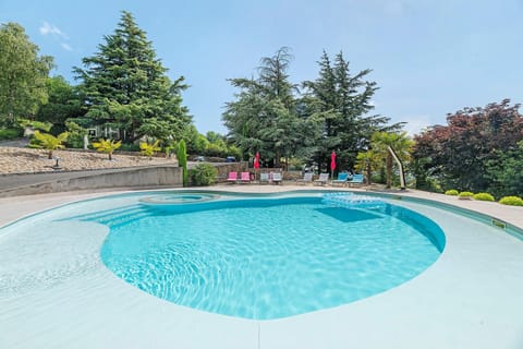 Property building, Living room, Swimming pool