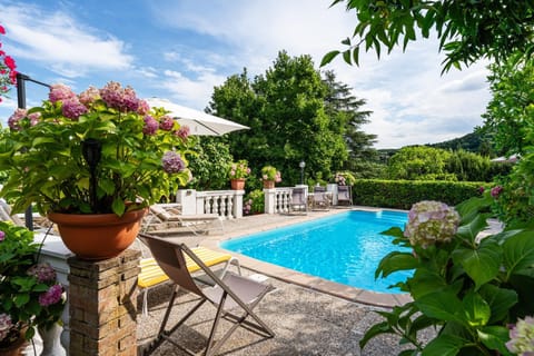 Property building, Living room, Swimming pool
