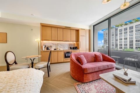 Living room, kitchen