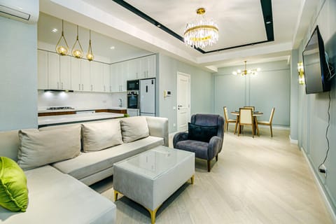 TV and multimedia, Kitchen or kitchenette, Living room, Seating area, oven, air conditioner