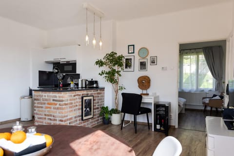 Kitchen or kitchenette, minibar