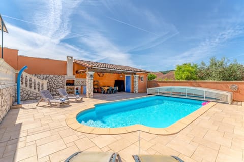 Property building, Living room, Swimming pool