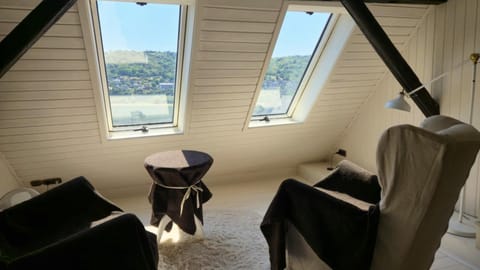 Living room, Seating area, Text overlay, River view, River view