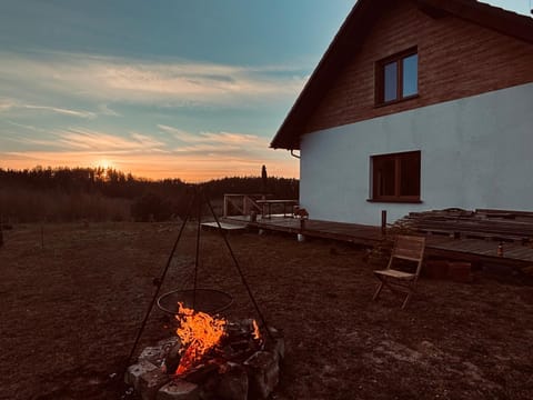 Property building, fireplace