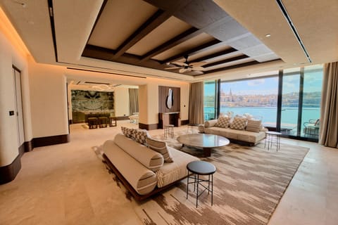 Living room, Seating area, Sea view