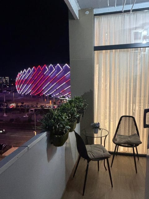 Patio, Night, Balcony/Terrace, City view