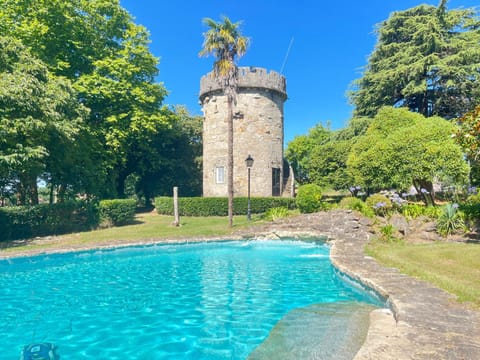 Natural landscape, Garden, Swimming pool