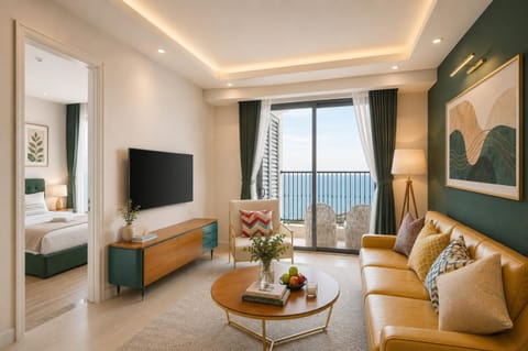 Communal lounge/ TV room, TV and multimedia, Living room, Photo of the whole room, Sea view