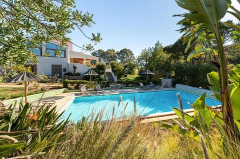 Swimming pool, sunbed