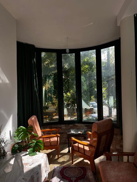 Living room, Seating area, Garden view