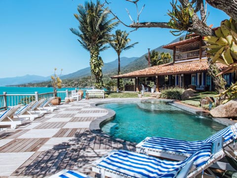 Property building, Natural landscape, Pool view, Sea view, Swimming pool