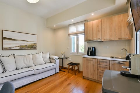 TV and multimedia, Coffee/tea facilities, Kitchen or kitchenette, Living room, Seating area, stove