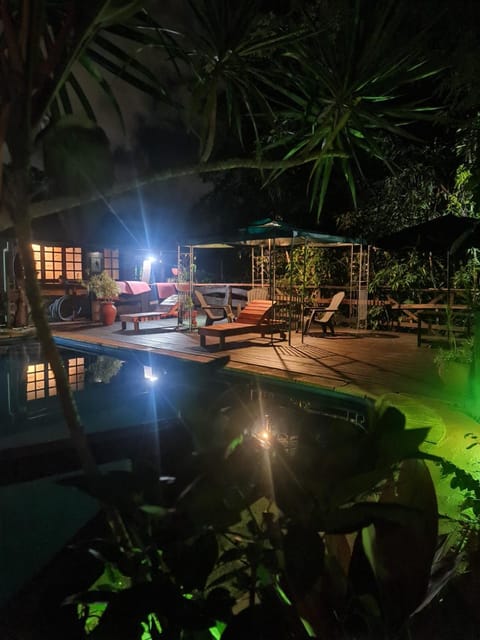 Night, Swimming pool, Swimming pool