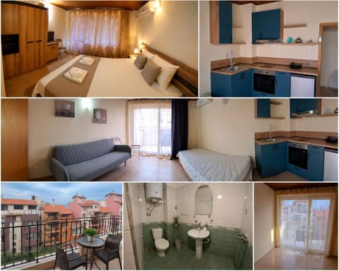 Property building, Bed, Bathroom, Balcony/Terrace, Living room, Photo of the whole room, Seating area, Bedroom, On site, Time of day, Family, heating, internet, kitchen