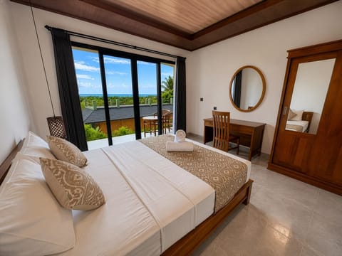 Bed, Bedroom, Sea view