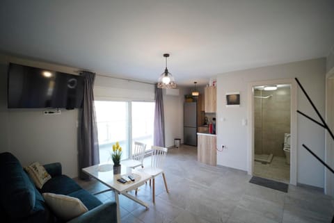 Living room, kitchen