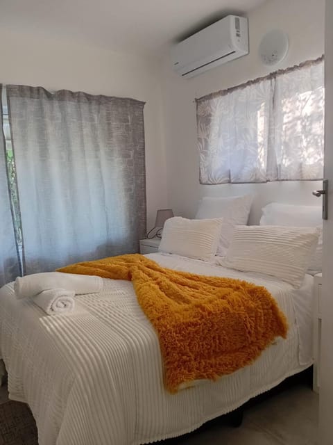 Bed, wardrobe