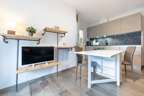 Living room, kitchen