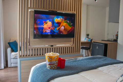Communal lounge/ TV room, Bed, Bedroom