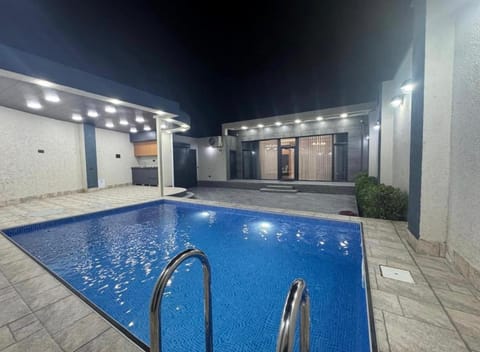 Night, Pool view, Swimming pool