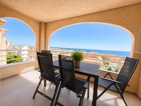 View (from property/room), Balcony/Terrace, Seating area, Sea view