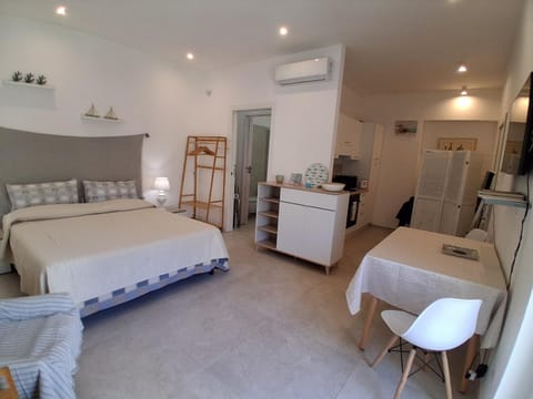 Bed, Kitchen or kitchenette, Living room, Photo of the whole room, Seating area, Bedroom, air conditioner