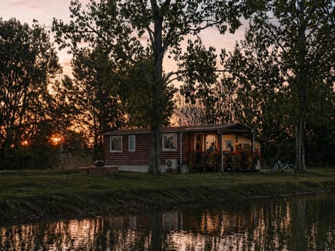 Property building, Lake view, Sunset