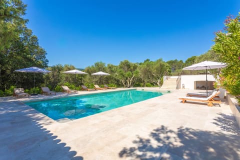 Property building, Living room, Swimming pool