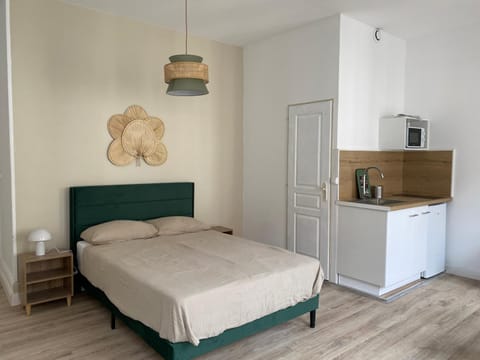 Bed, Kitchen or kitchenette, Photo of the whole room