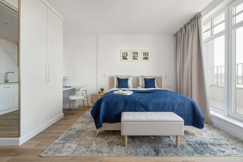 Bed, Living room, Seating area, wardrobe