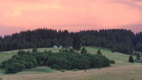 Natural landscape, Mountain view, Sunset
