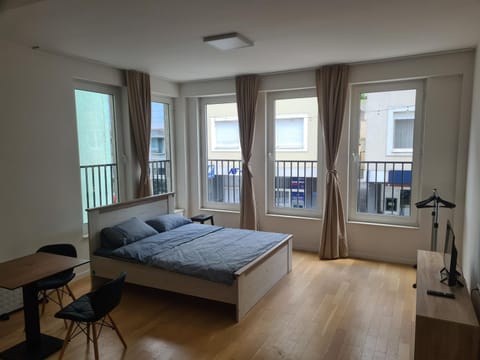 Bed, Living room, Photo of the whole room, Seating area, Bedroom