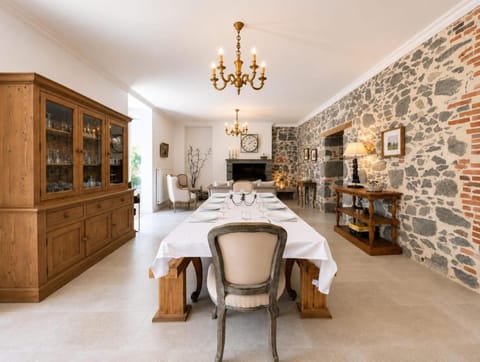 Property building, Living room, Dining area