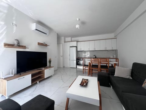 Communal lounge/ TV room, Kitchen or kitchenette, Living room, Seating area, Dining area, oven, air conditioner