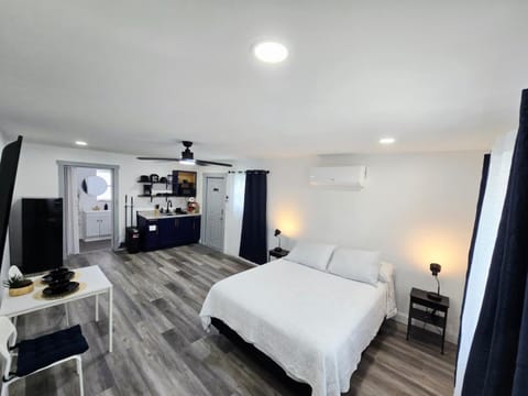 Bed, TV and multimedia, Kitchen or kitchenette, Photo of the whole room, Bedroom, air conditioner