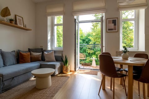 Living room, Dining area, Quiet street view