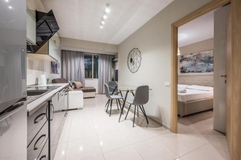 Kitchen or kitchenette, Photo of the whole room, Seating area, Dining area, Bedroom