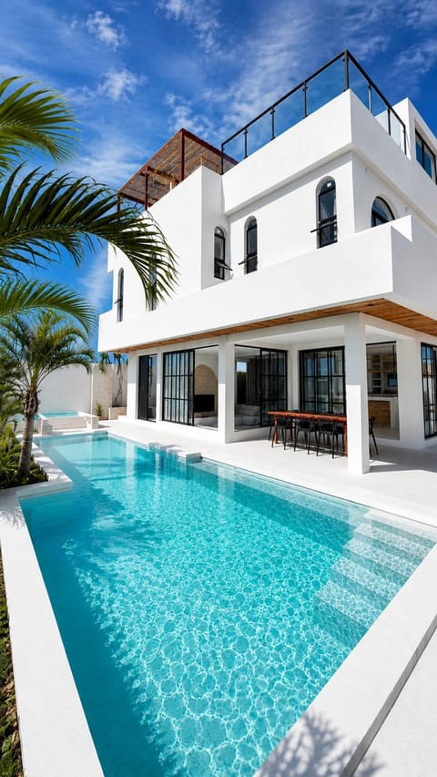 Property building, Facade/entrance, Pool view, Swimming pool, Inner courtyard view