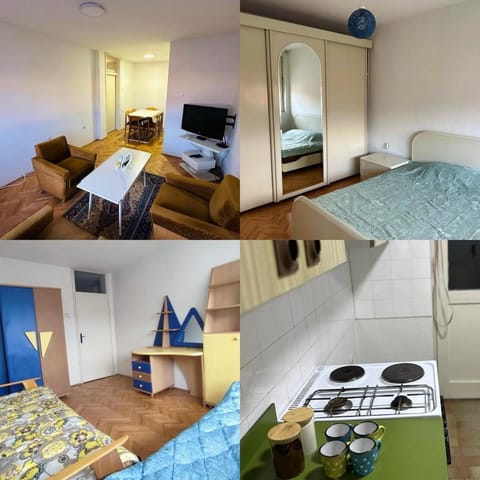 Bed, TV and multimedia, Kitchen or kitchenette, Bedroom