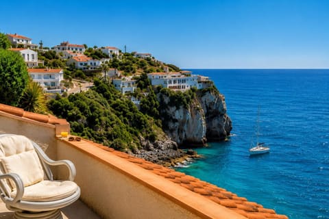 Natural landscape, Seating area, Sea view