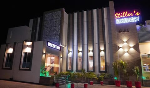 Property building, Night, City view, Street view