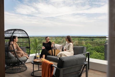 Day, People, View (from property/room), Balcony/Terrace, Seating area, group of guests