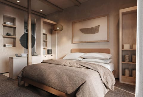 Shower, Bed, Bathroom, TV and multimedia, Coffee/tea facilities, Balcony/Terrace, Photo of the whole room, Bedroom, hair dryier, safe, towels, wardrobe, air conditioner