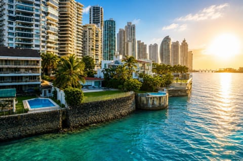 Nearby landmark, Day, Natural landscape, View (from property/room), City view, Pool view, Sea view, Sunrise, Sunset