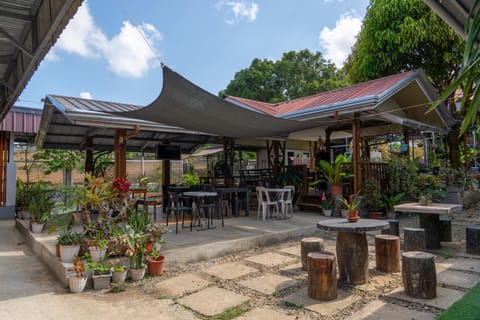 Property building, Patio, Restaurant/places to eat, Spring, Garden, Garden view