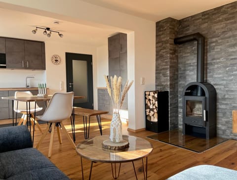 Kitchen or kitchenette, Living room, Dining area