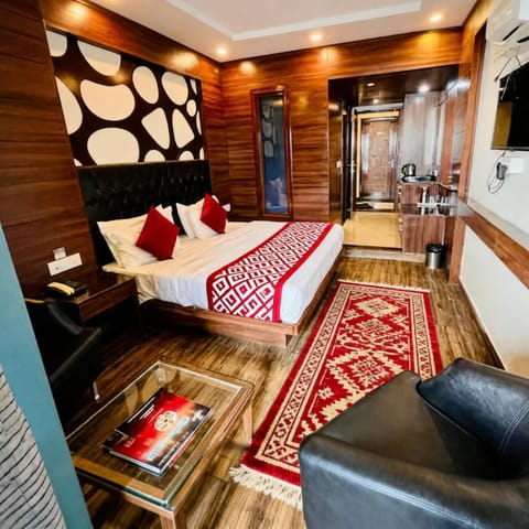 Bed, TV and multimedia, Living room, Photo of the whole room, Seating area, Bedroom, air conditioner