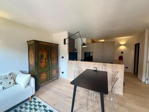 Kitchen or kitchenette, Living room, Dining area, stove