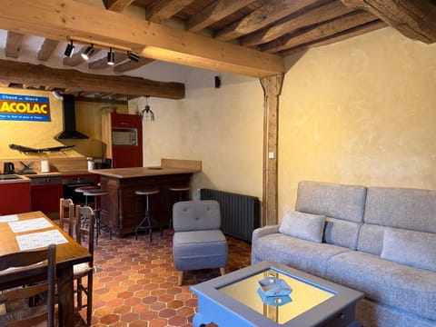 Living room, kitchen